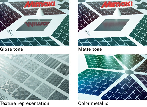 Gloss tone, Matte tone, Texture representation, Color metallic