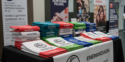 Indoor and outdoor fabric signages and apparel merchandise