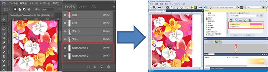 Assignment of feature color to spot channel
