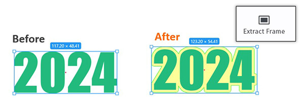 Extract Frame: 1 Click frame creation