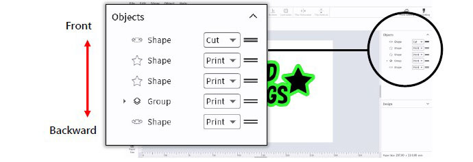 The objects in the design can be seen at a glance, making it easy to work with